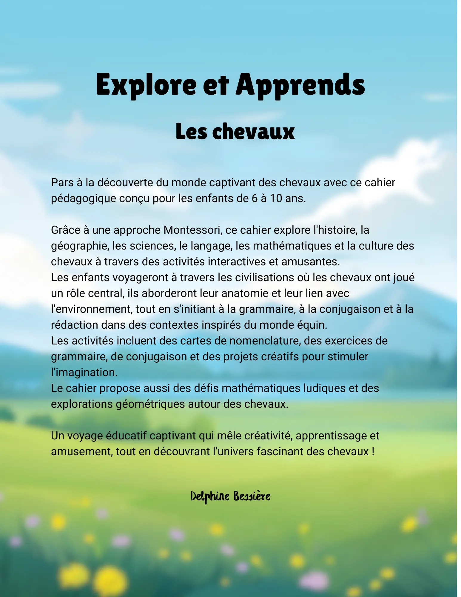 4 de couverture Les chevaux
